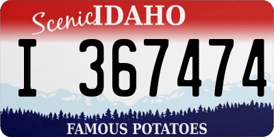 ID license plate I367474