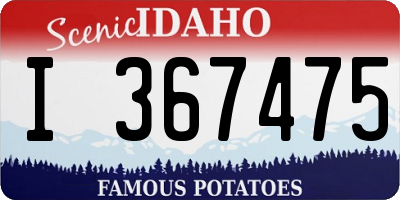 ID license plate I367475