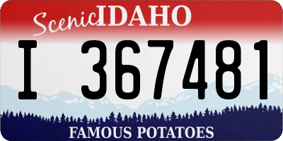 ID license plate I367481
