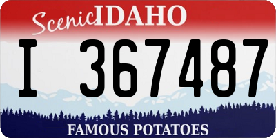 ID license plate I367487