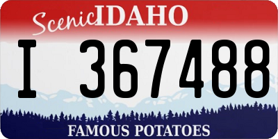 ID license plate I367488