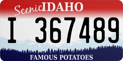 ID license plate I367489