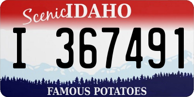 ID license plate I367491