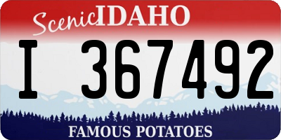ID license plate I367492