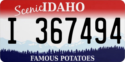 ID license plate I367494