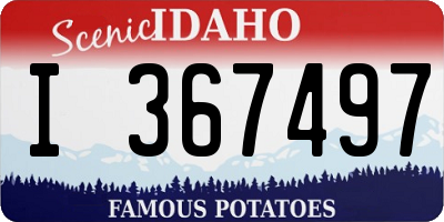 ID license plate I367497