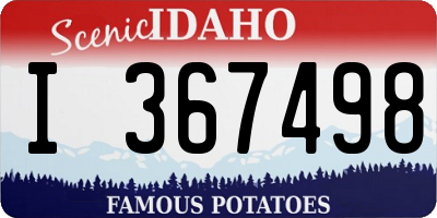 ID license plate I367498