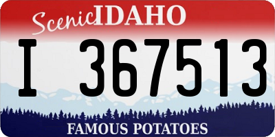 ID license plate I367513