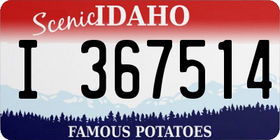 ID license plate I367514