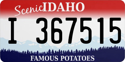 ID license plate I367515