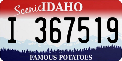 ID license plate I367519