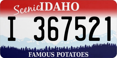 ID license plate I367521