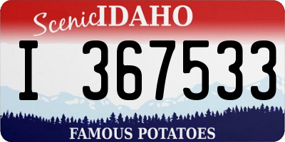 ID license plate I367533