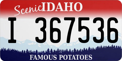 ID license plate I367536