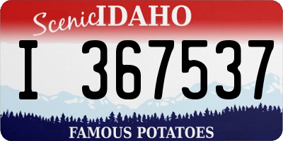 ID license plate I367537