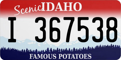 ID license plate I367538