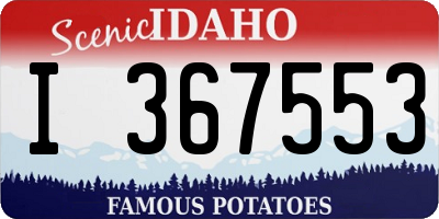 ID license plate I367553