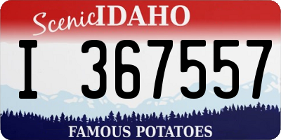 ID license plate I367557