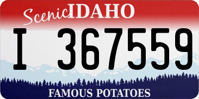 ID license plate I367559