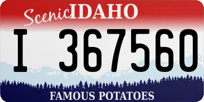 ID license plate I367560