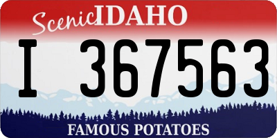 ID license plate I367563
