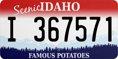 ID license plate I367571