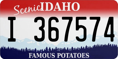 ID license plate I367574
