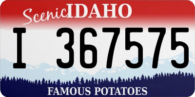 ID license plate I367575
