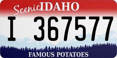 ID license plate I367577
