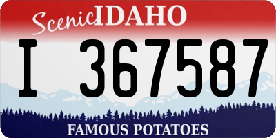 ID license plate I367587