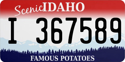 ID license plate I367589