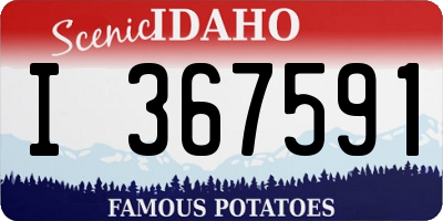 ID license plate I367591
