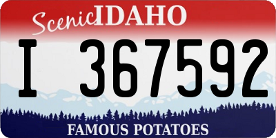 ID license plate I367592