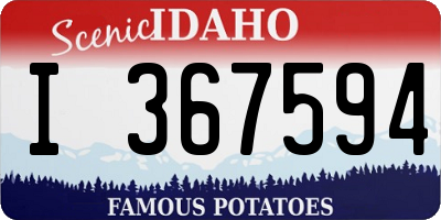 ID license plate I367594