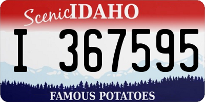 ID license plate I367595