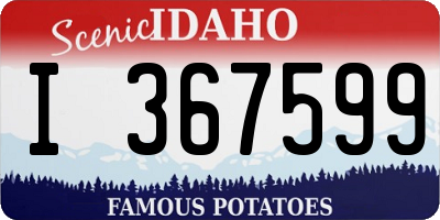 ID license plate I367599