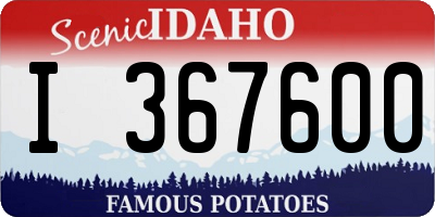 ID license plate I367600