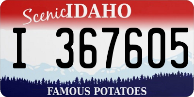 ID license plate I367605