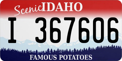 ID license plate I367606