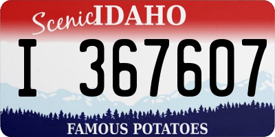 ID license plate I367607