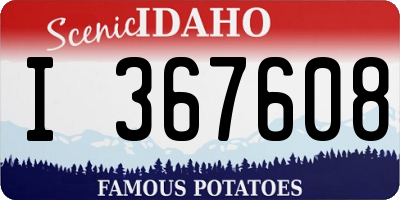ID license plate I367608