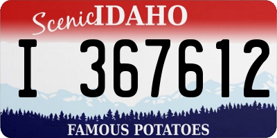 ID license plate I367612