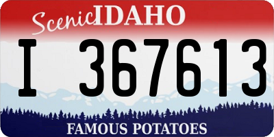 ID license plate I367613