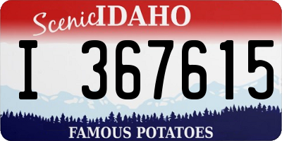 ID license plate I367615