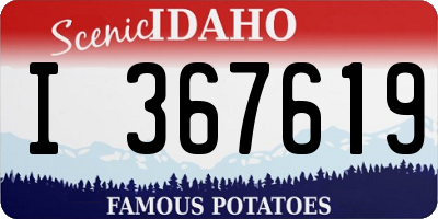 ID license plate I367619