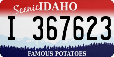 ID license plate I367623