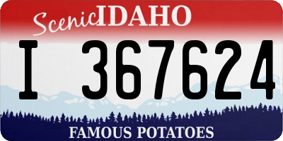 ID license plate I367624