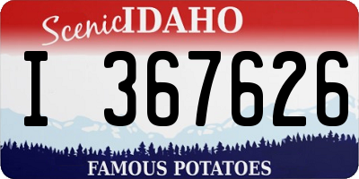 ID license plate I367626