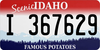 ID license plate I367629