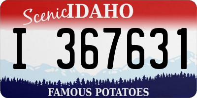 ID license plate I367631